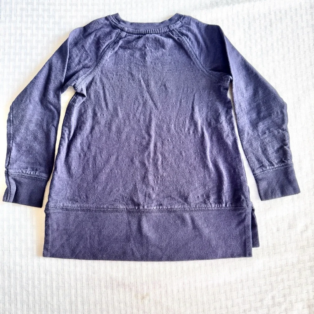 Primary Girls Navy Long Sleeve French Terry Sweatshirt Dress Size‎ 3 Cotton